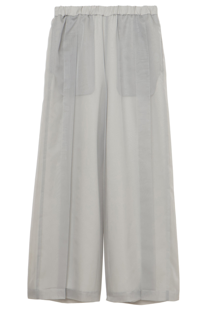 ミラ ショーン バイ チカ キサダ/mila schon by chika kisadaのオーガンジーレイヤードワイドタックパンツ(グレーベージュ/50651501312)