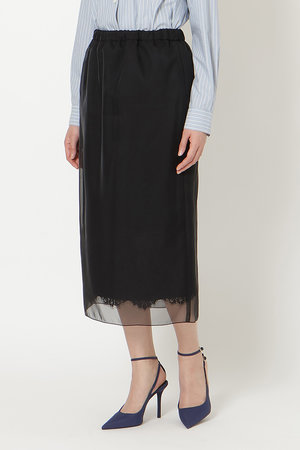 ミラ ショーン バイ チカ キサダ/mila schon by chika kisadaのオーガンジーレイヤードレーススカート(110700/110703)