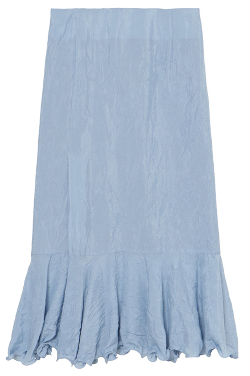 ミラ ショーン バイ チカ キサダ/mila schon by chika kisadaのシルク混クリンクルクロス ペプラムスカート(ブルー/50651603603)