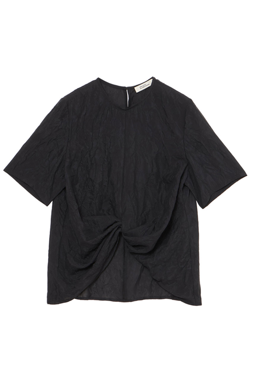 ミラ ショーン バイ チカ キサダ/mila schon by chika kisadaのシルク混クリンクルクロスTブラウス(ブラック/50651801602)