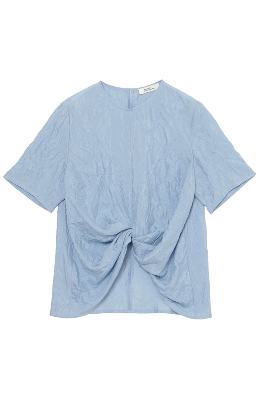 ミラ ショーン バイ チカ キサダ/mila schon by chika kisadaのシルク混クリンクルクロスTブラウス(ブルー/50651801602)