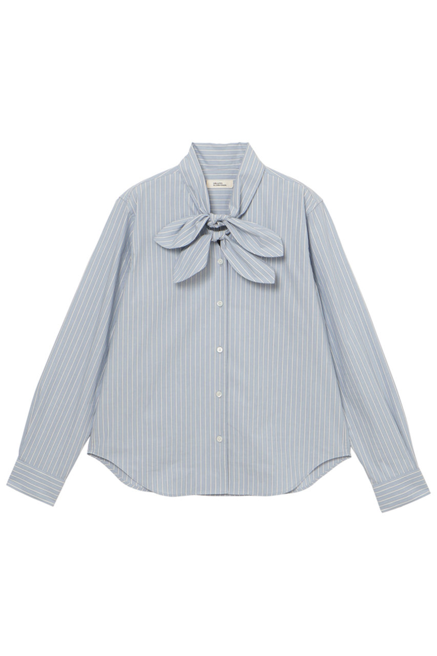 ストライプダブルリボンブラウス
