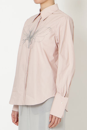 ミラ ショーン バイ チカ キサダ/mila schon by chika kisadaのフラワープリントWカフスシャツ(110400/110403)