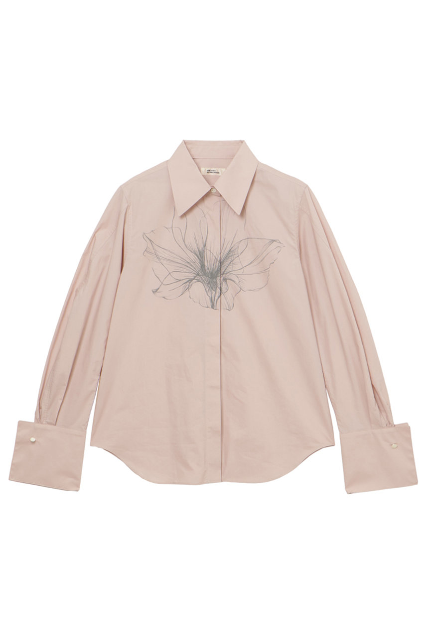 ミラ ショーン バイ チカ キサダ/mila schon by chika kisadaのフラワープリントWカフスシャツ(ピンク/50651804102)