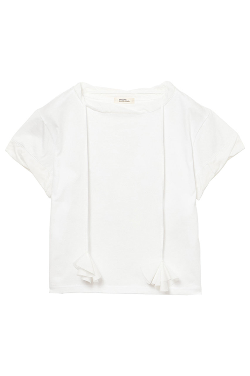 ミラ ショーン バイ チカ キサダ/mila schon by chika kisadaのツイストフルールカット プルオーバー(ホワイト/50653401082)