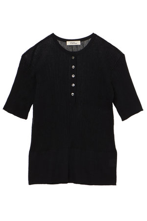 ミラ ショーン バイ チカ キサダ/mila schon by chika kisadaのシアーリブヘンリーネックニット(110300/110301)