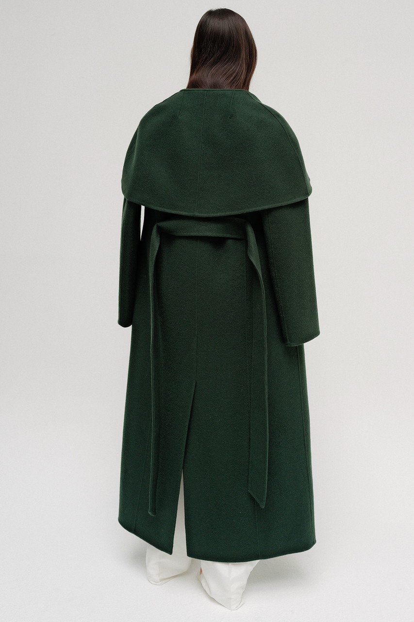SCEARN(セアン)｜WOOL NYLON REVER Cape Coat/コート/D/green の