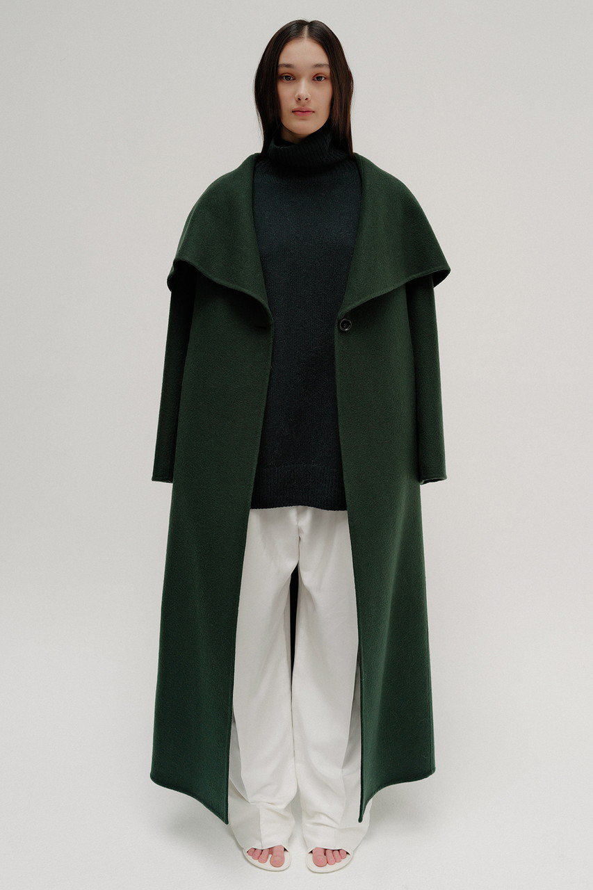 SCEARN(セアン)｜WOOL NYLON REVER Cape Coat/コート/D/green の通販