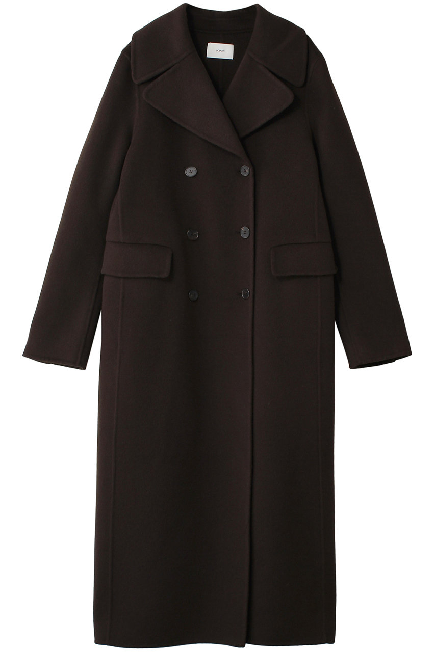 セアン/SCEARNのWOOL CASHMERE REVER Wide Collar Double Coat/コート(D/brown/COCZCW0005)