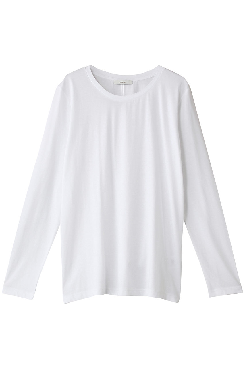 セアン/SCEARNのCOTTON JERSEY Long Sleeve T-Shirt/Tシャツ(White/KKCZCW0011)