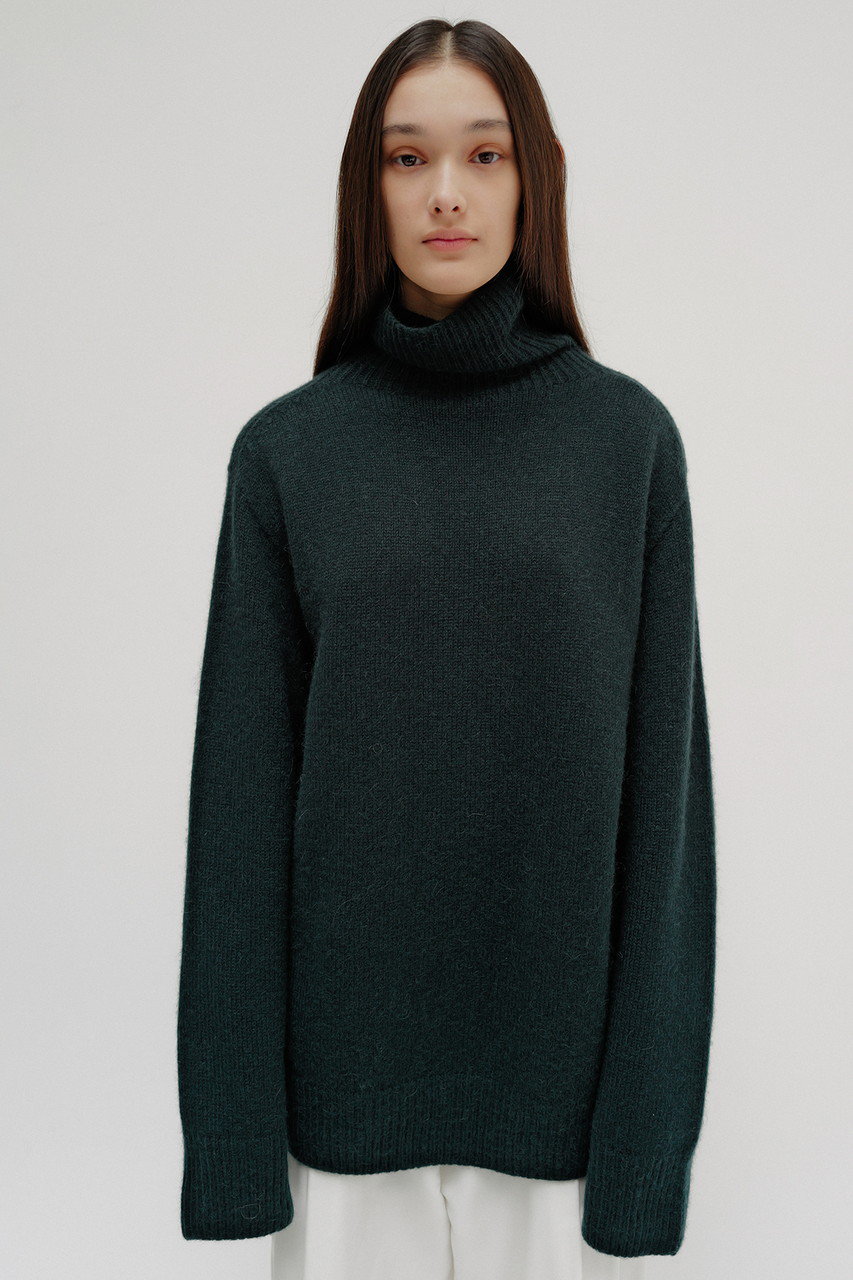 SCEARN(セアン)｜WOOL KNIT Turtleneck Pullover/ニット/D/green の 