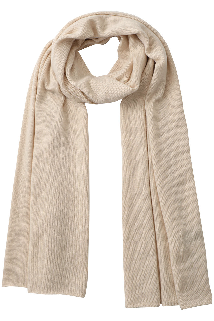 セアン/SCEARNのMIDDLE GAUGE CASHMERE KNIT Muffler/マフラー(Cream/ZZCZCW0015)