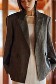 LINEN TWILL WITH SUMI ジャケット