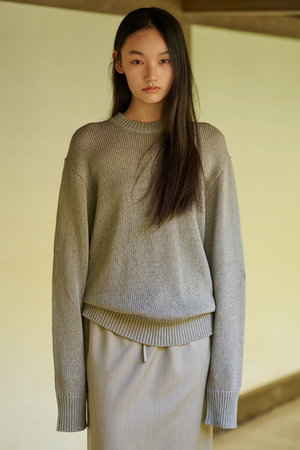 セアン/SCEARNのGIMA COTTON SILK WASHI ニット(110300/110301)