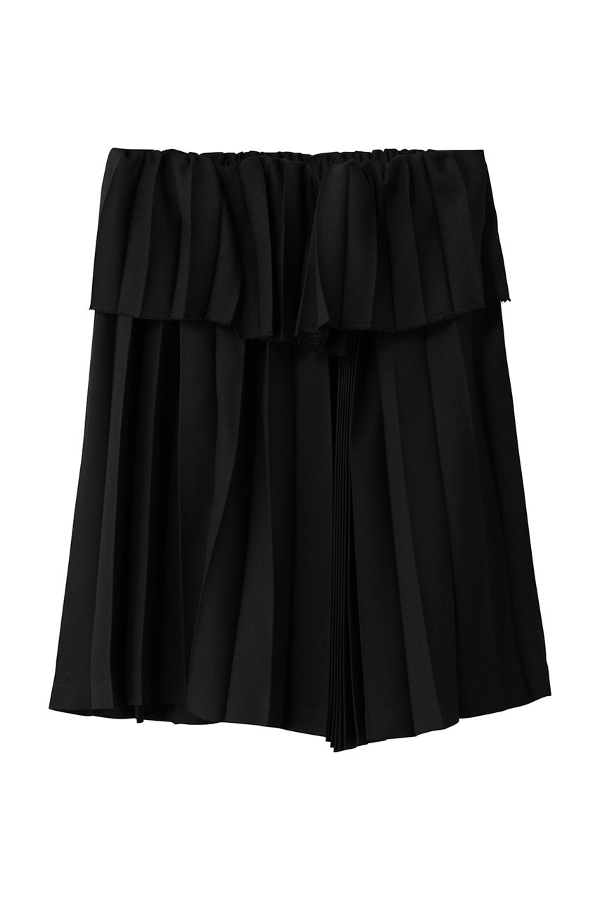 SCEARN TEXTURED TWILL ノースリーブブラウス (BLACK, 38) セアン ELLE SHOP