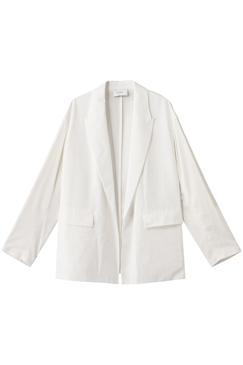 SCEARN ORGANIC COTTON TYPEWRITER ジャケット (White, 38) セアン ELLE SHOP SCEARN ORGANIC COTTON TYPEWRITER ジャケット (White, 38) セアン ELLE SHOP