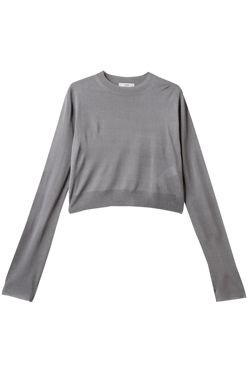 SCEARN SILK ORGANDIE ニット (GRAY, 38) セアン ELLE SHOP SCEARN SILK ORGANDIE ニット (GRAY, 38) セアン ELLE SHOP