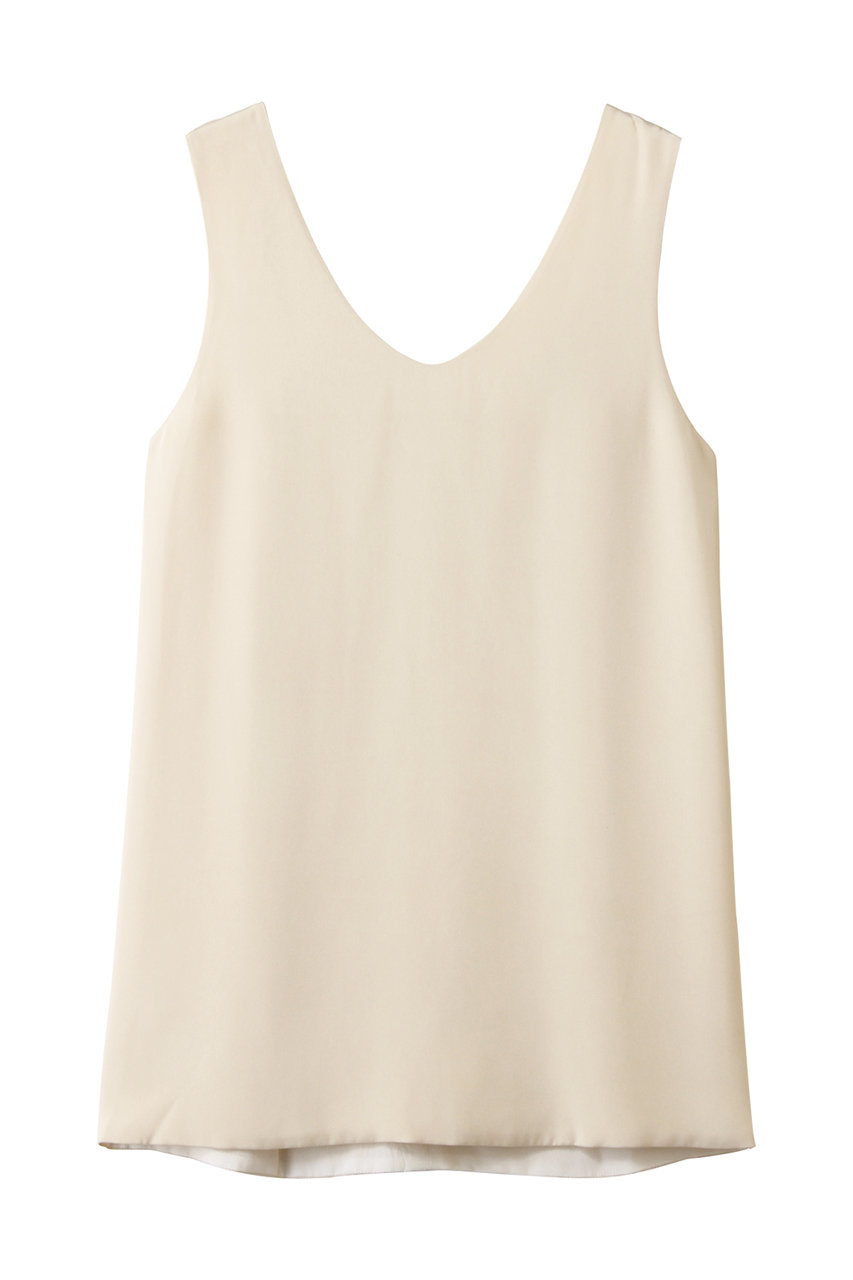 SCEARN SILK CRAPE タンクトップ (Ecru, 38) セアン ELLE SHOP