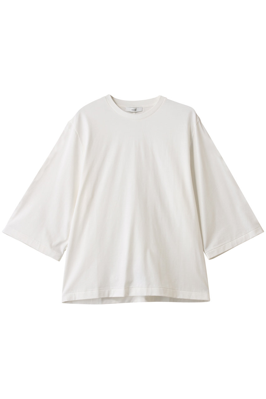 SCEARN COTTON PLAIN STITCH Tシャツ (Ecru, 38) セアン ELLE SHOP SCEARN COTTON PLAIN STITCH Tシャツ (Ecru, 38) セアン ELLE SHOP