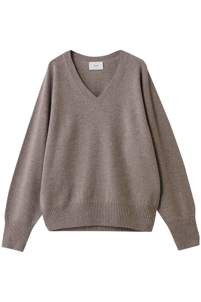 セアン/SCEARNのCASHMERE MIDDLE  GAUGE ニット(Taupe/KRSNGW0404)