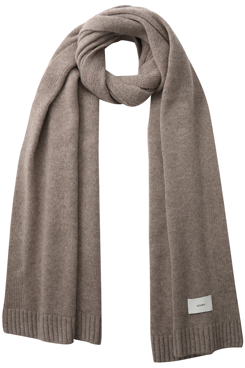 セアン/SCEARNのCASHMERE MIDDLE  GAUGE マフラー(Taupe/ZZSNGW0402)