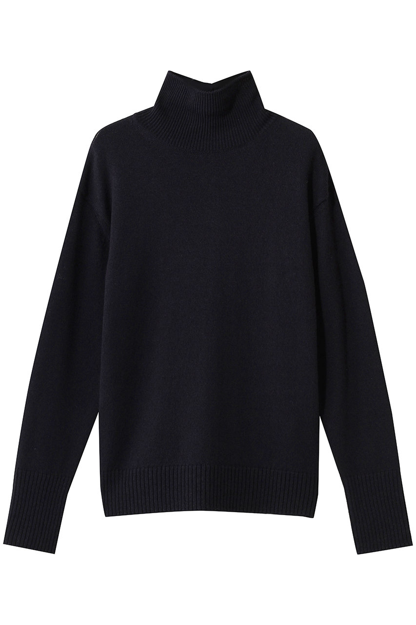 セアン/SCEARNのWOOL LINEN SILK ニット(Navy/KRSNLM0100)