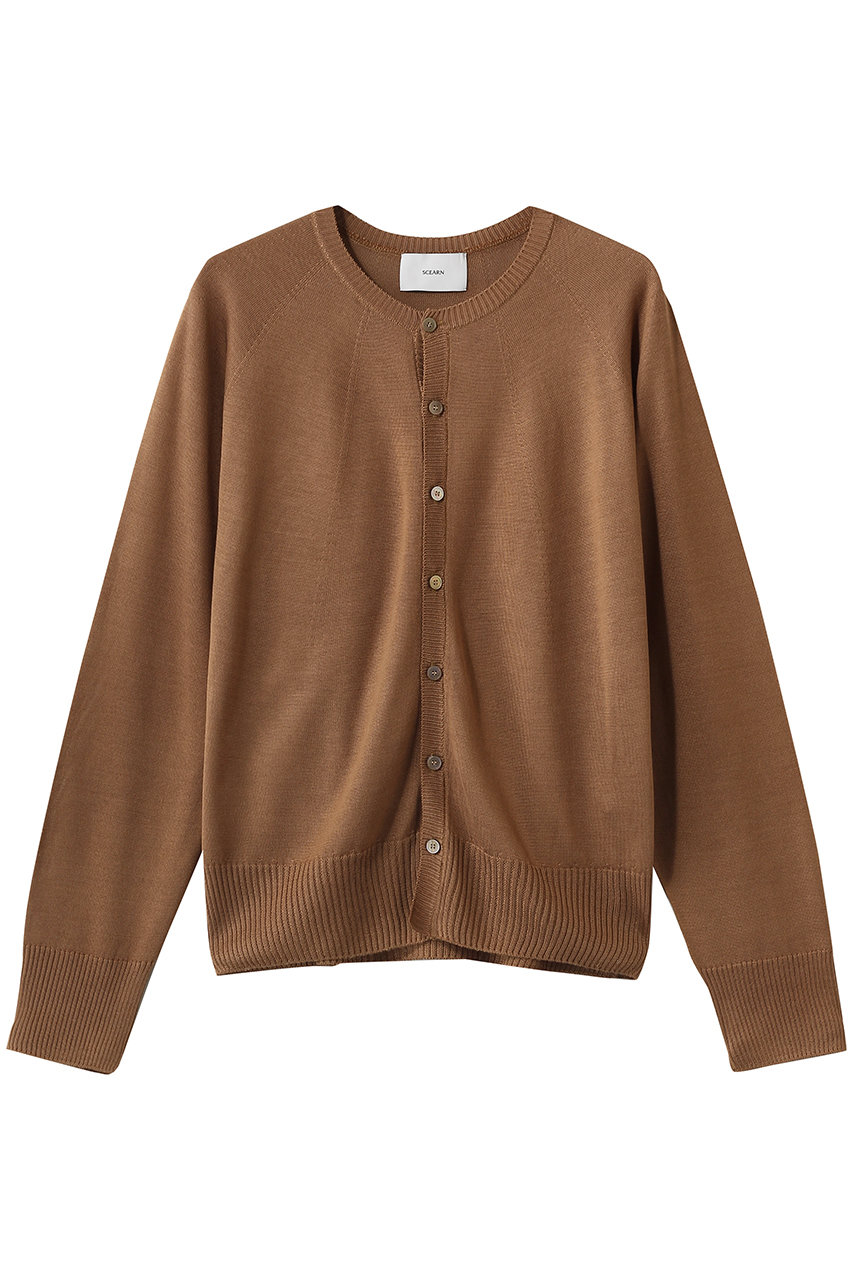 セアン/SCEARNのSILK WHOLEGARMENT ニットカーディガン(Tonocha/KRSNLM0202)