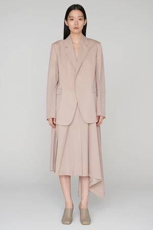 セアン/SCEARNのWOOL GABARDINE アシンメトリースカート(110700/110703)