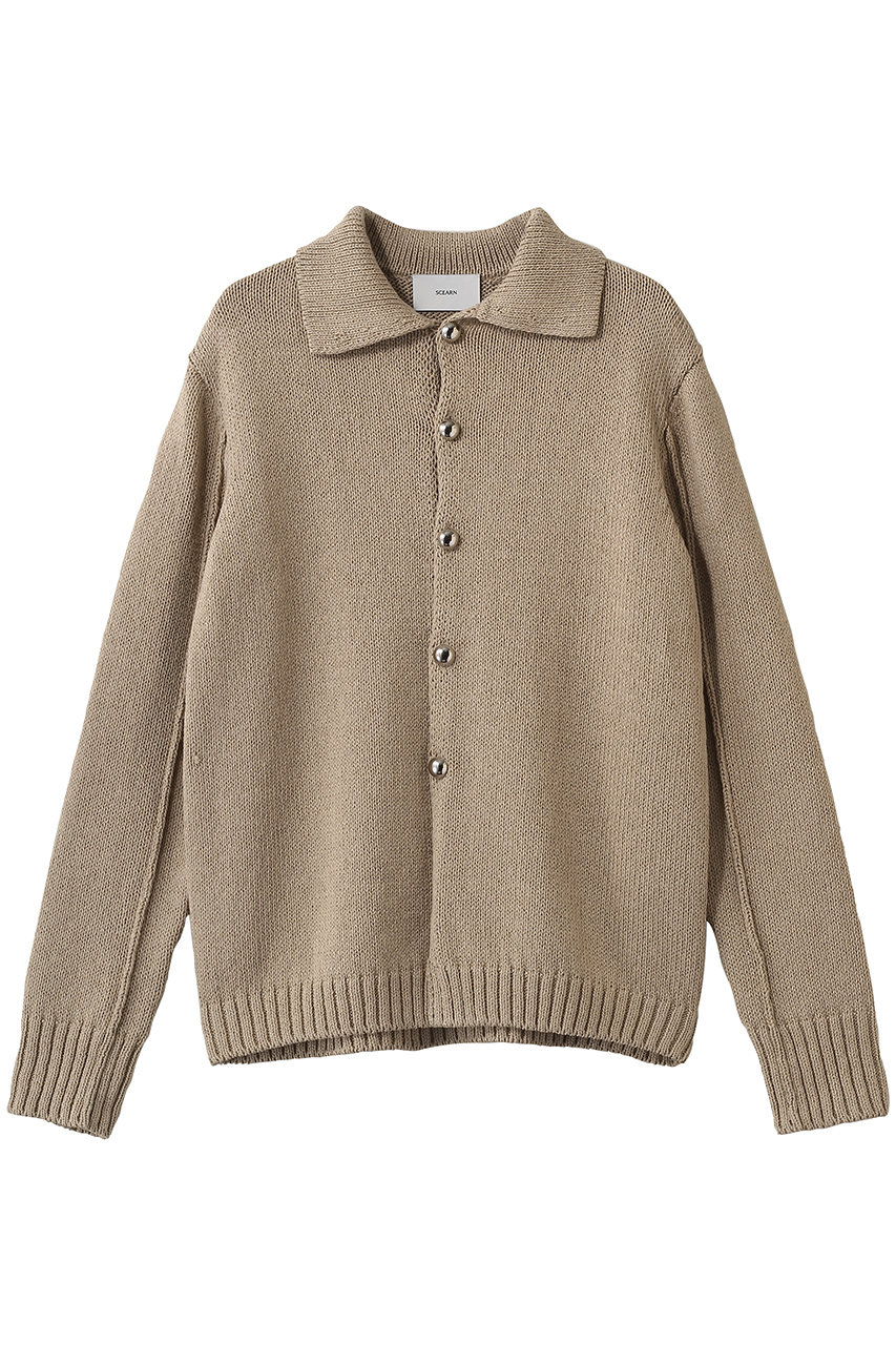 セアン/SCEARNのGIMA COTTON SILK WASHI ニット(Choujicha/KRSNLM0204)