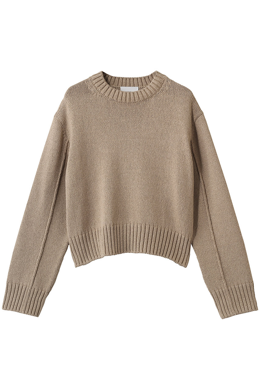 セアン/SCEARNのGIMA COTTON SILK WASHI ニット(Choujicha/KRSNLM0205)