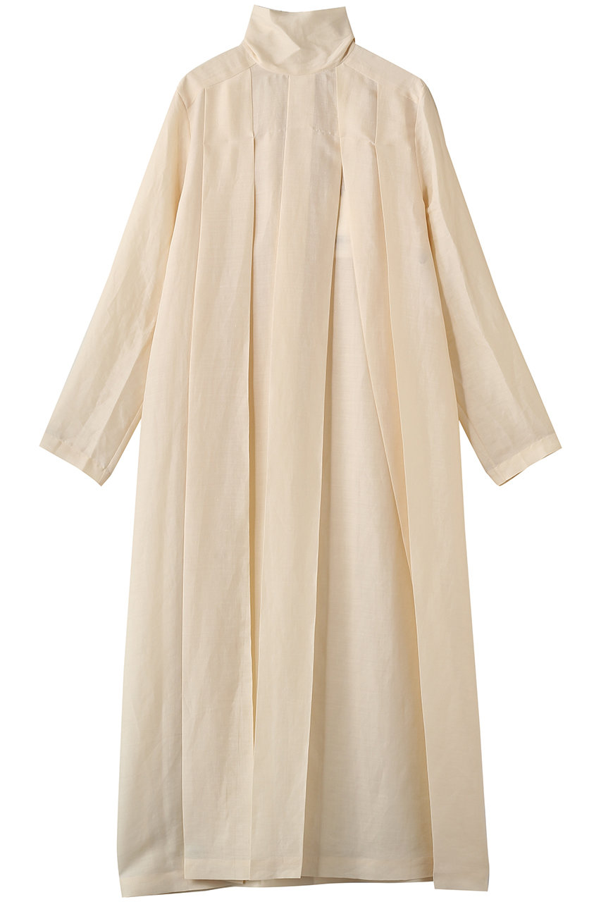 セアン/SCEARNのRAMIE SILK LAWN ワンピース(Ecru/OPSNLM0101)