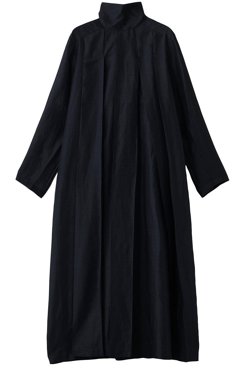 セアン/SCEARNのRAMIE SILK LAWN ワンピース(Navy/OPSNLM0101)