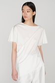 22MM SILK TWILL ハーフスリーブブラウス