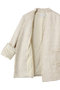 SILK LINEN TWEED ノーカラージャケット セアン/SCEARN
