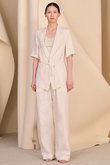 LINEN HERRINGBONE ハーフスリーブジャケット