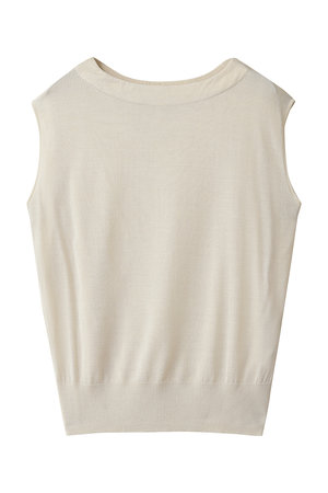 セアン/SCEARNのSILK RAYON スリーブレスニット(110300/110301)