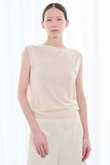 SILK RAYON スリーブレスニット