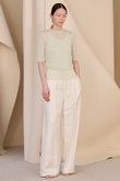 SHEER RIB ショートスリーブニット