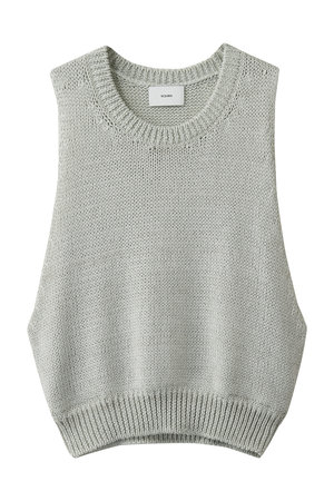 セアン/SCEARNのSILK COTTON LILY YARN  スリーブレスニット(110300/110301)