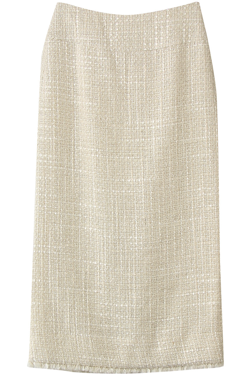 セアン/SCEARNのSILK LINEN TWEED ストレートスカート(ECRU/SKSNLM0204)