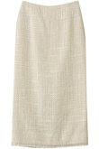 SILK LINEN TWEED ストレートスカート