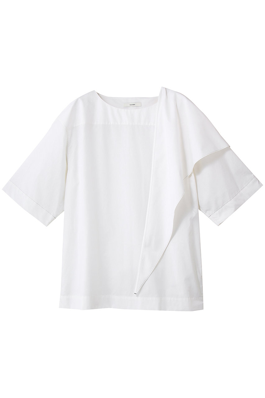セアン/SCEARNのCOTTON SILK TYPEWRITER ブラウス1(Off White/BLSNLW0001)