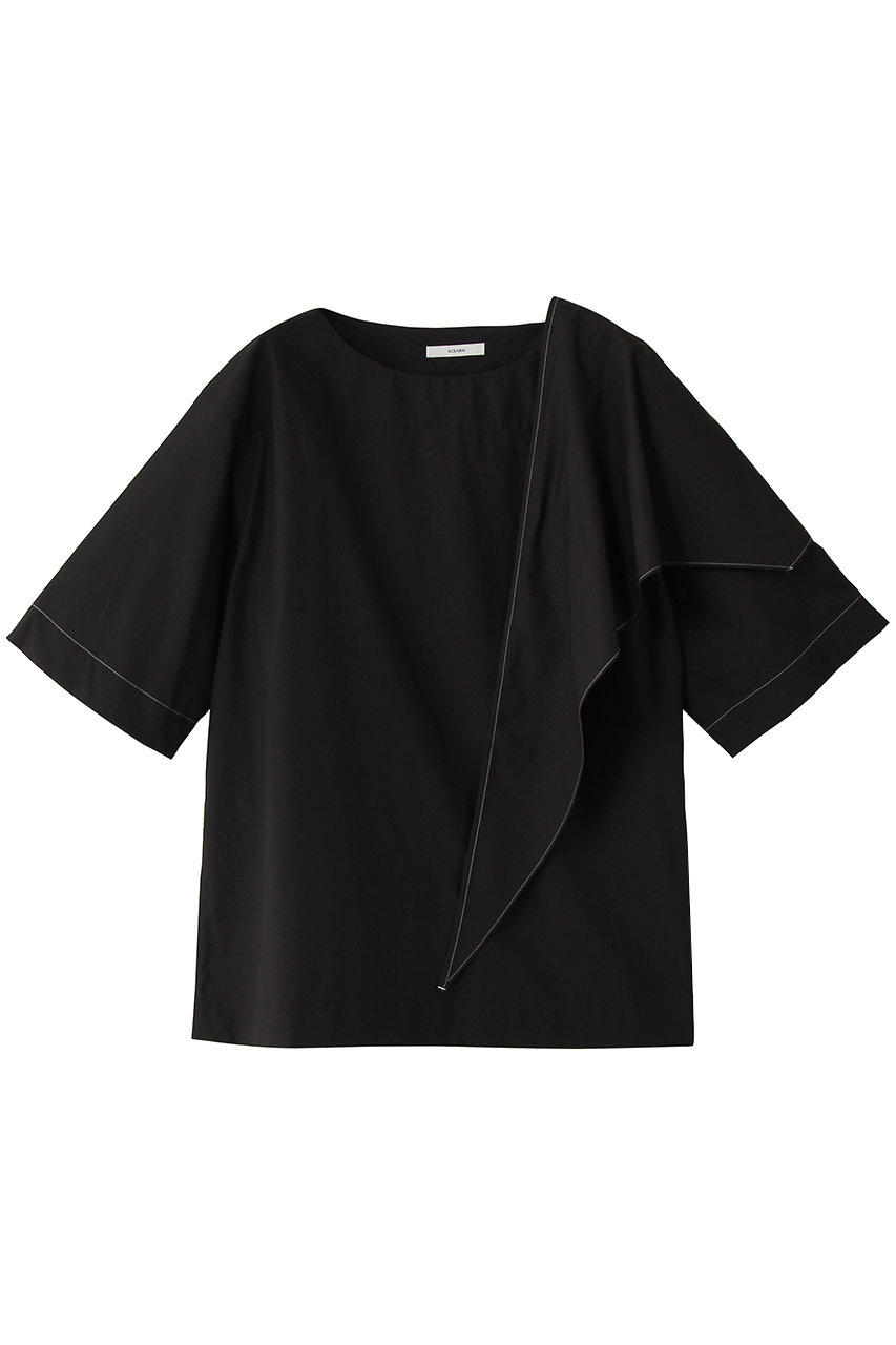 セアン/SCEARNのCOTTON SILK TYPEWRITER ブラウス1(Black/BLSNLW0001)