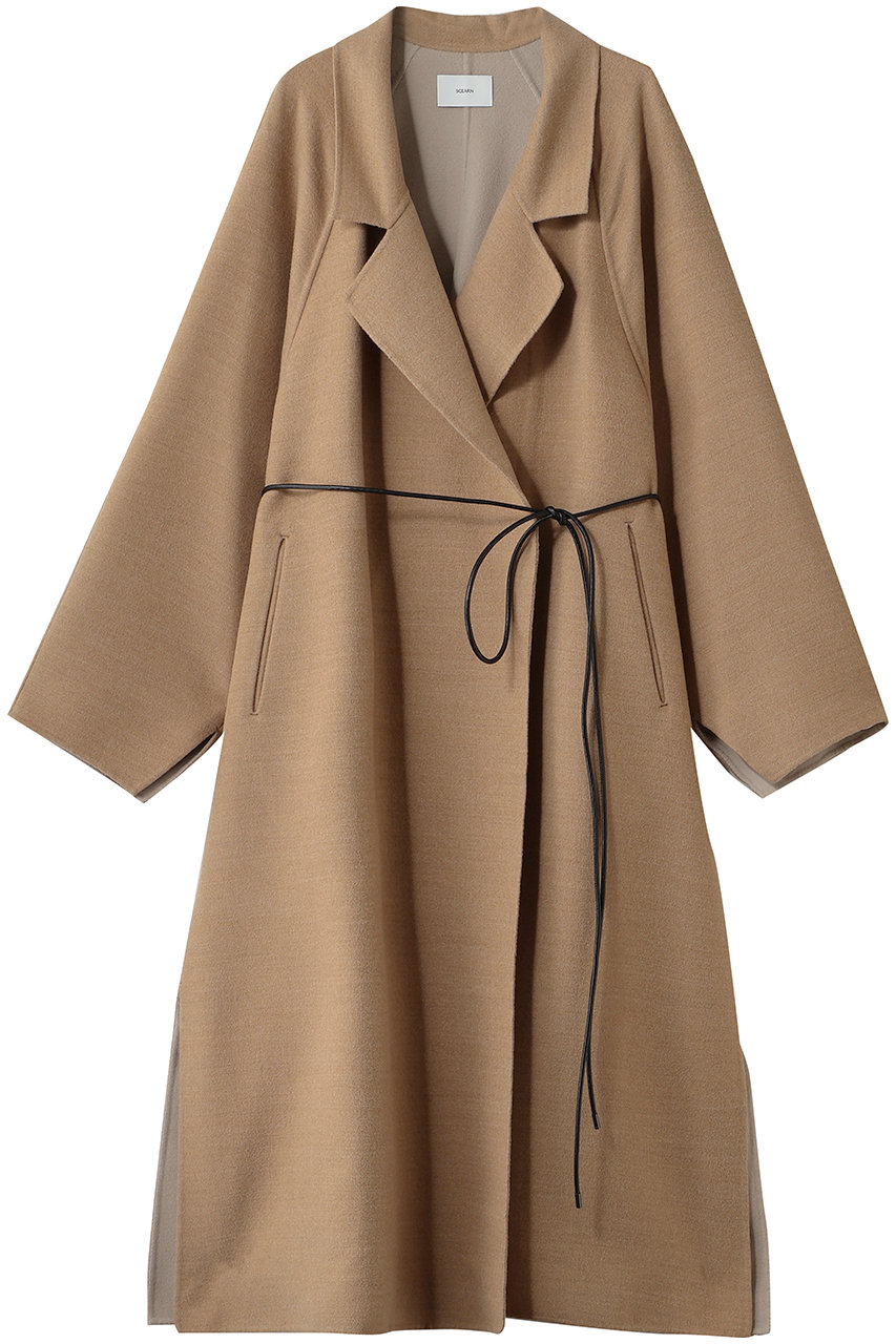 SCEARN WOOL DOUBLE FACE コート (Camel, 38) セアン ELLE SHOP