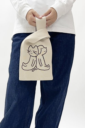 ビーピービーピー/bpbpの【UNISEX】【江夏潤一】ニット ミニマルシェバッグ(120200/120201)