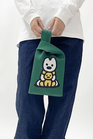 ビーピービーピー/bpbpの【UNISEX】【matsui】ニット ミニマルシェバッグ(120200/120201)