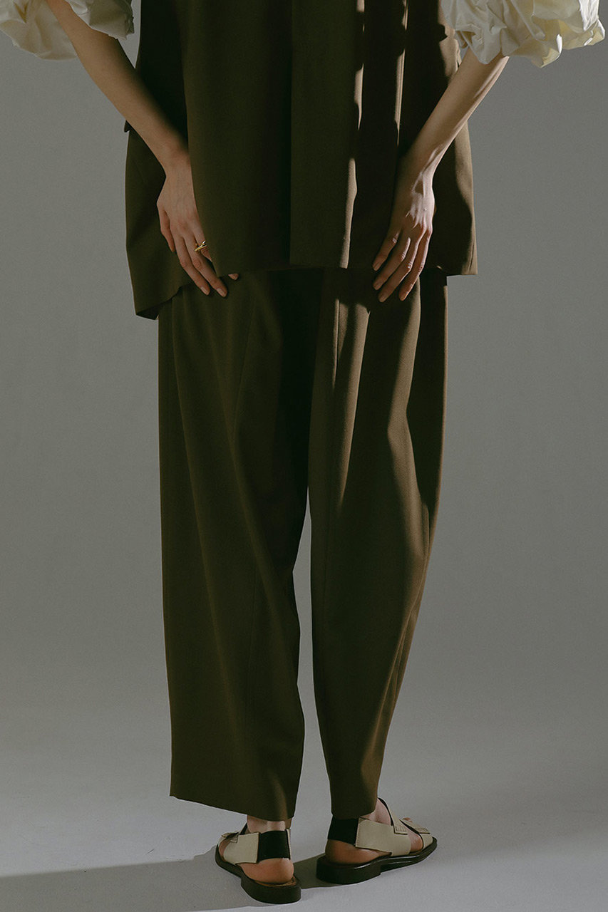 HER.(ハー)｜T/W ポプリンボリュームパンツ/カーキ の通販｜ELLESHOP  