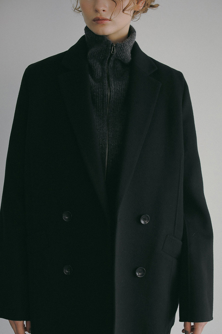 HER.(ハー)｜カシミヤブレンドオーバージャケット/ブラック の通販