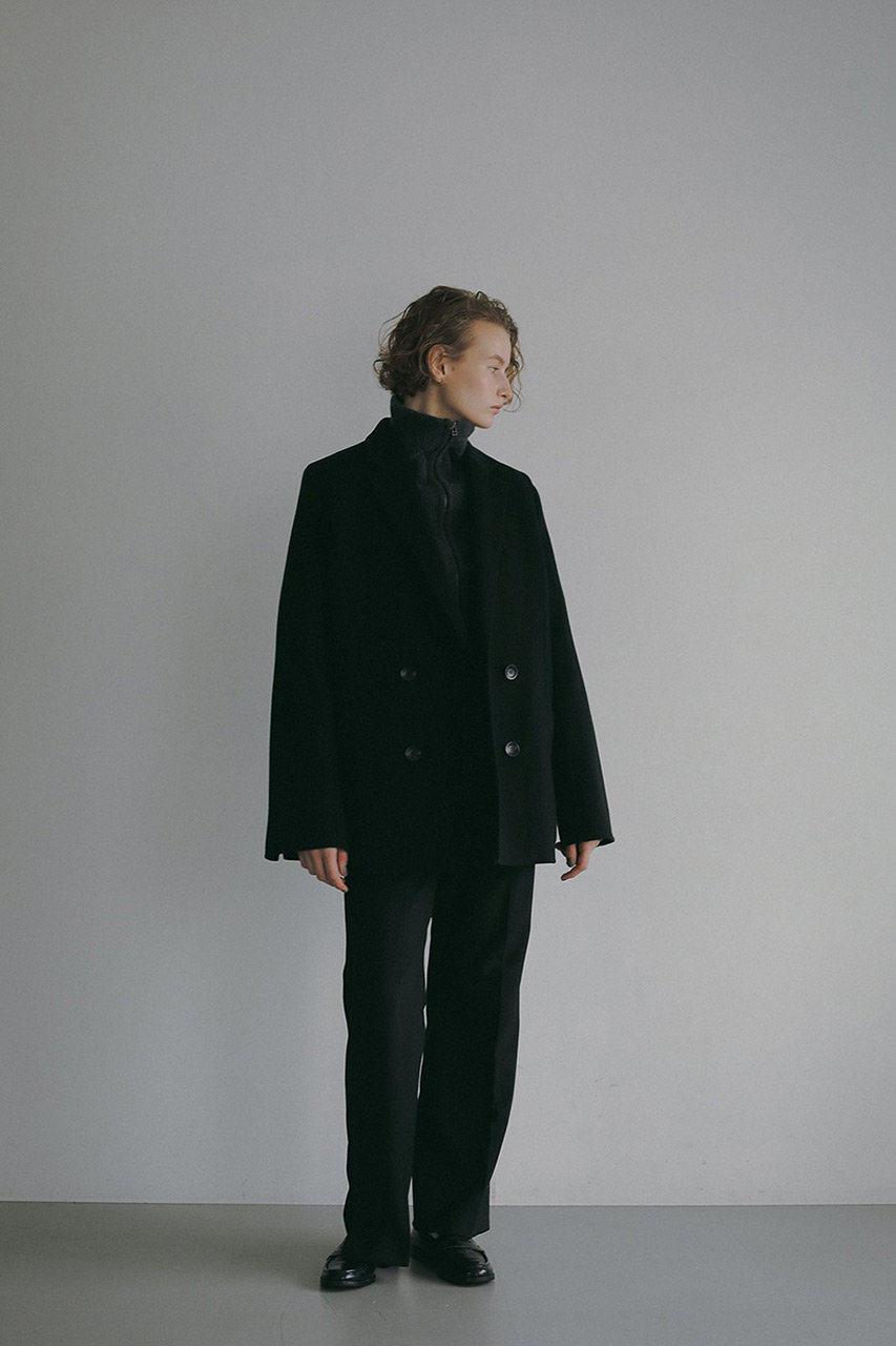 HER.(ハー)｜カシミヤブレンドオーバージャケット/ブラック の通販