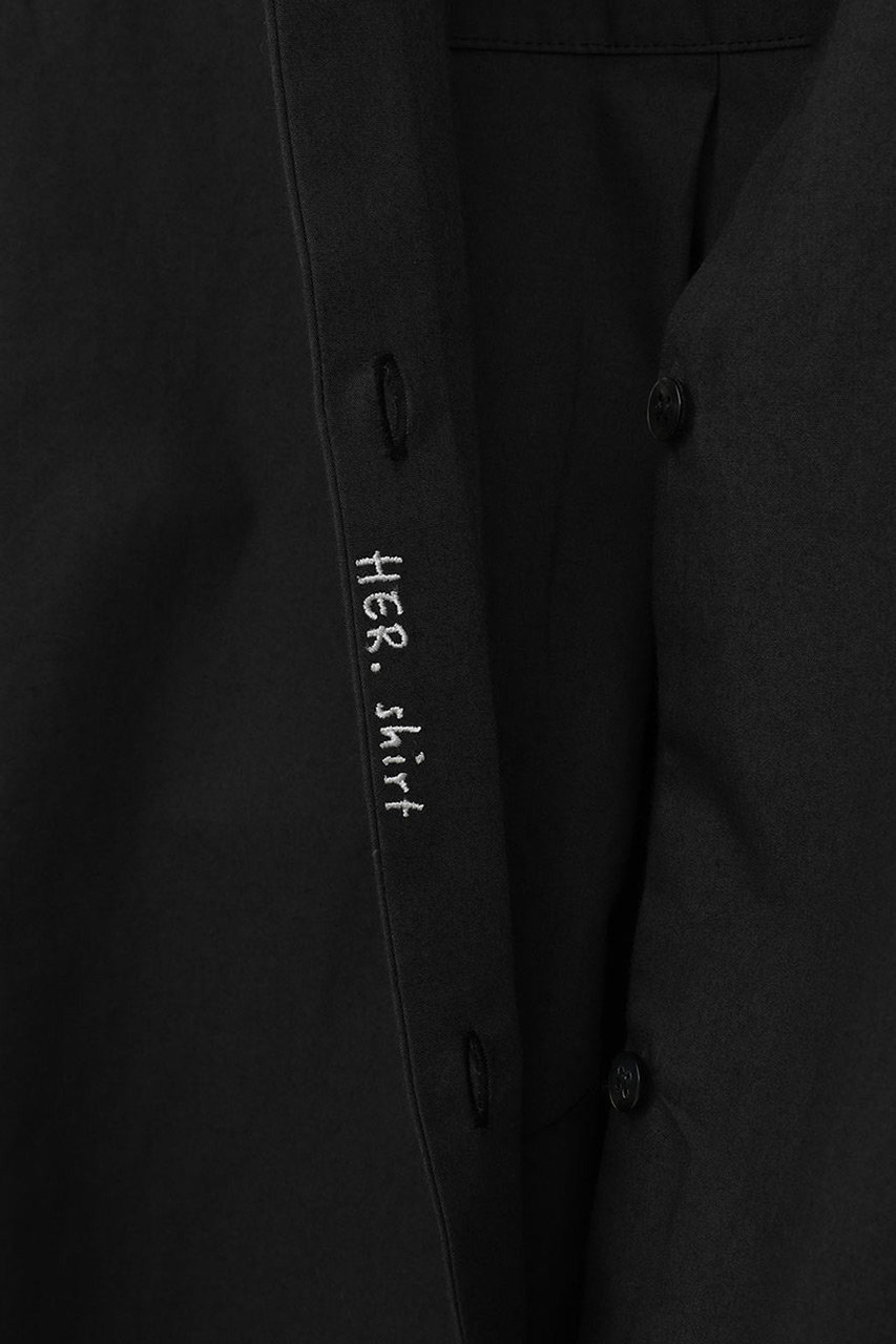 HER.(ハー)｜コットンオーバーシャツ/ブラック の通販｜ELLESHOP